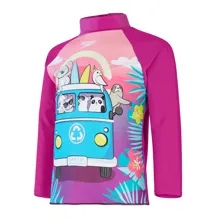 SPEEDO GIRLS DIGITALLONG SLEEVERASH TOP Swimwear Infant Sun Protection