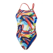 SPEEDO ALLOVER DIGITAL LATTICE TIE-BACK Swimwear Women Swimsuit