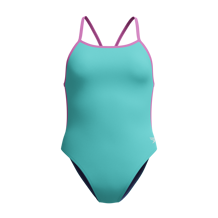 SPEEDO Swimwear Women Swimsuit Solid Vback